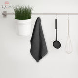 100% Cotton Kitchen Towels - 15x25 Inch Ultra Soft Tea Towel, Super Absorbent Terry Dish Towels for Kitchen Linens |Grey|