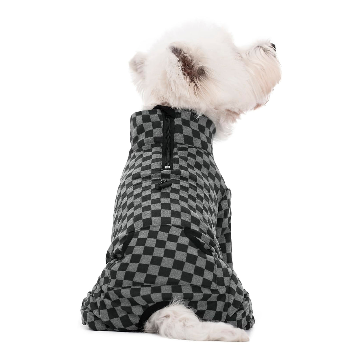 Dog Winter Coat, Warm Fleece Dog Cold Weather Coats, Plaid Turtleneck Dog Pajamas, Pullover Dog Jumpsuit, Turtleneck Dog Winter Clothes for Small Medium Dogs, Dog Onesie Anti Hair Shedding