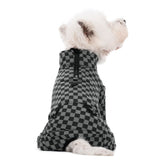 Dog Winter Coat, Warm Fleece Dog Cold Weather Coats, Plaid Turtleneck Dog Pajamas, Pullover Dog Jumpsuit, Turtleneck Dog Winter Clothes for Small Medium Dogs, Dog Onesie Anti Hair Shedding