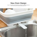 Collapsible Dish Drying Rack Portable Dinnerware Drainer Organizer for Kitchen RV Campers Travel Trailer Space Saving Kitchen Storage Tray