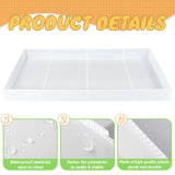 Wenqik 2 Pcs Guinea Pig Cage Liner Corrugated Plastic Cage Liner Base 2 x 4 Panel Size Guinea Pig Cage Bottom for Small Animals Hedgehogs Rabbits Cages Tray, 55 x 27 Inch(White)
