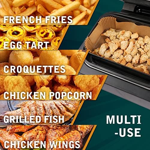 Aieve 100Pcs Disposable Air Fryer Liners Grill Liner compatible with Ninja Grill XL Air Fryer FG551, Non-Stick Air Fryer Accessories