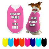 Jixoria Customized Dog Shirt with Photo Name Logo Design Your Own Dogs T-Shirt Personalized for Pet Puppy Cats, HotPink, XL
