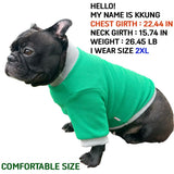 D Doggy Star French Bulldog Clothes for Dogs Super Soft Fleece Basic Sleeves Sweater Fall Winter and Early Spring (XL,B Green FLC)