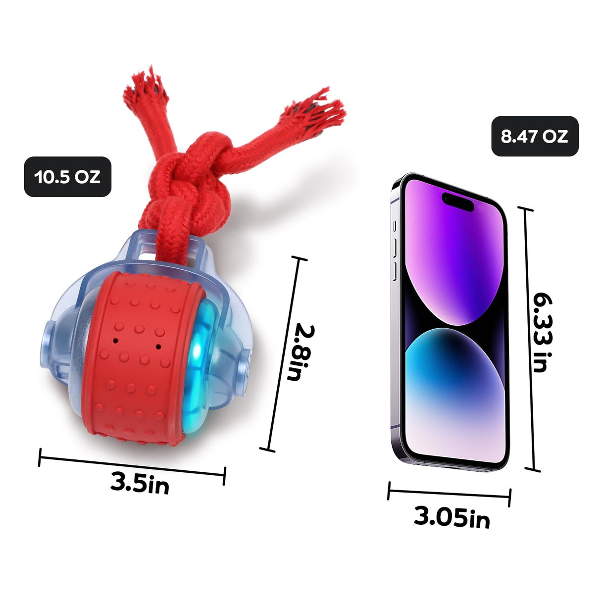 BENTOPAL Dog Toys Interactive Dogs Ball with Super High-Speed Rechargeable Dog Toy Ball for Puppies