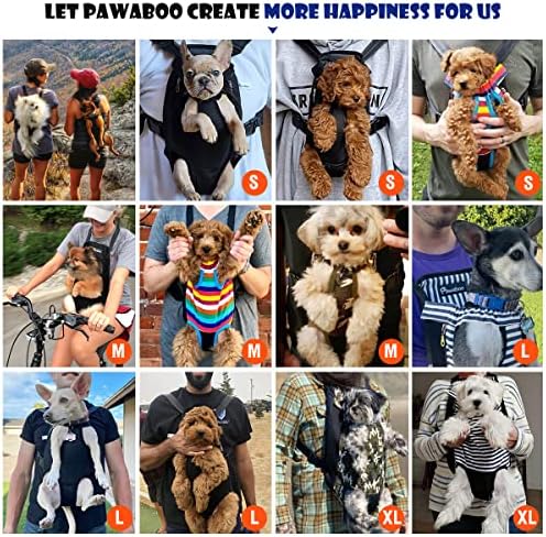 Pawaboo Pet Carrier Backpack, Adjustable Pet Front Cat Dog Carrier Backpack Travel Bag, Legs Out, Easy-Fit for Traveling Hiking Camping for Small Medium Dogs Cats Puppies, Small, Purple