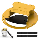 Bucket Mouse Trap, Auto-Reset Mouse Rat Traps, Humane Bucket Lid Mice Traps, Cat-Shaped Mouse Trap 5 Gallon for Barn Warehouse Outdoor Indoor