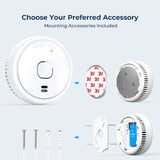 Ecoey Smoke Detector, Smoke Alarm with Advanced Photoelectric Technology, Fire Alarm Smoke Detector with Test Button and Low Battery Reminder, Fire Alarm Used in Bedroom, Home, FJ138, 1 Pack