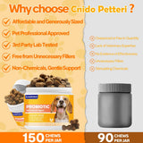 Probiotics for Dogs - 6 Digestive Probiotics & 6 Enzymes for Itchy Skin,Digestion & Gut Support,Helps Diarrhea, Yeast Infection, Upset Stomach,Allergies & Immune System Support-150 Chews