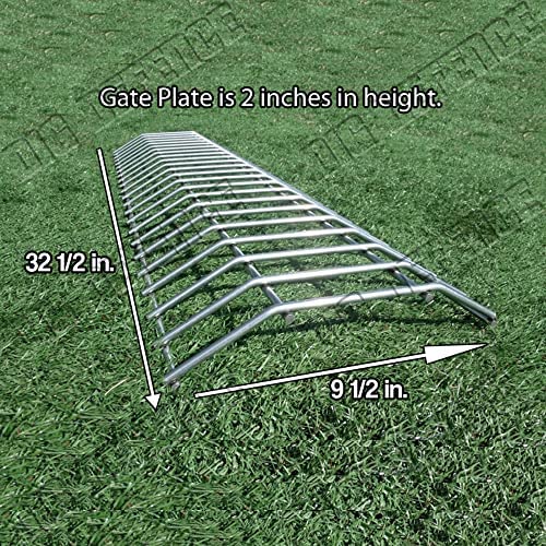 Dig Defence Original Gate Plate, Ideal Gift for Pet Lovers Dog Digging Deterrent Underground Gap Filler for Dogs/Rabbits 2 Pack with 2 Sm/Md Animal Barrier