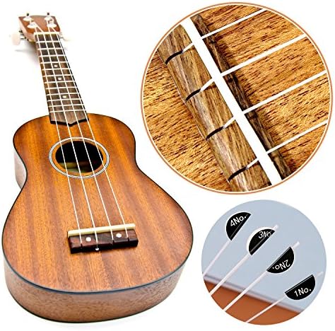 CHENGU 5 Sets Nylon Ukulele Strings with 10 Ukulele Felt Picks Strings Accessories Kit for Soprano (21 Inch)/ Concert (23 Inch)/ Tenor (26 Inch)