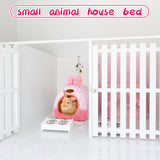 Kwerdas Bunny Bed Hideouts House Ferrets Rats Hedgehogs Chinchilla Cage Accessory for Rabbit Guinea Pig Hamster Cozy and Warm Rabbit Bed with Cute Bowknot Rabbits Hamster Bunny (Pink) ﻿