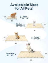ZonLi Dog Cooling Mat, 48" x 28"Large, Reversible Cooling Pad for Dogs & Cats (Cool & Warm), Durable & Machine Washable, Pet Mat for Crate, Kennel, Bed, Sofa,Glacier Pink