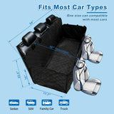 Junpee Dog Car Seat Cover for Back Seat - Waterproof and Anti-Slip Car Dog Seat Cover, with Hammock Design for Safe and Comfortable Travel, Suitable for Most Cars Trucks SUVs