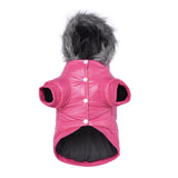 LESYPET Dog Coat for Small Dogs, Windproof Doggie Puffer Jacket with Leash Hole, Extra Warm Dog Jacket Winter Coat, Pink XL