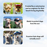 Nature Collection, PupLid Trucker Hats for Dogs (Large) Premium Stylish Sun Protection for The Modern Dog - Adjustable for Secure Comfortable Fit on Active Dogs (Black, Bear)