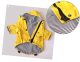 Dog Raincoat Jacket with Zip up Yellow rain Coat Hoodie Water Resistant Stylish Dog Raincoats (Large,Yellow)