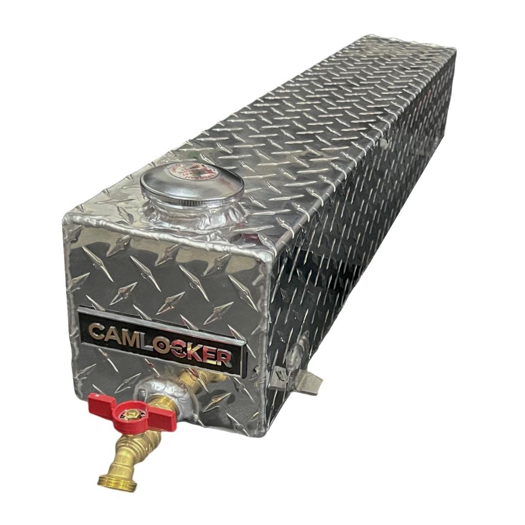 Generic Diamond Plate Water Tank for Dog Box - 6"x6"x36" - 5.5 Gallon Capacity