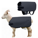 Shinylin Weatherproof Goat Blanket for Winter Sheep and Calf Blanket Soft Fleece Lining Goat Coat for Show Goats, Pets & Livestock Adjustable Belly Straps for Secure Fit(Gray,Size XL)
