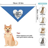 Happy Father's Day Dog Bandanas Pets Kerchief Reversible Triangle Bibs Scarf Outfits Accessories for Small to Large Dogs Cats