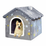 Dog House Indoor, Foldable Soft Kennel Bed with Cushion for Small Medium Large Dogs Cats, Winter Warm Cat Nest Puppy Cave (XL-Within 40 lbs)