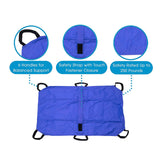Transport Stretcher for Dogs, Pet Folding Stretcher Emergency Animal Carrier with Safety Strap Max 132 Pound Weight Animal Stretcher for Dogs (Blue)