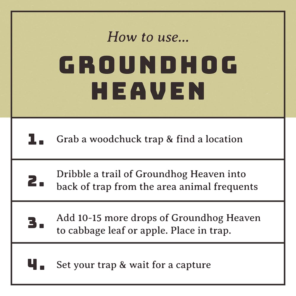 Groundhog Heaven 5 Ounce | Long Lasting & Highly Attractive Bait for Catching Groundhogs Woodchucks & Rabbits | Strong Garden Vegetable Scent