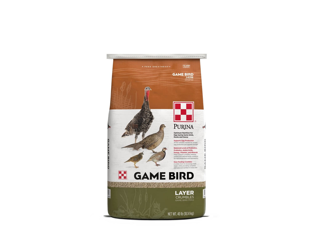 Purina | Game Bird Layer Feed | Crumbles | 40 Pound (40 LB) Bag