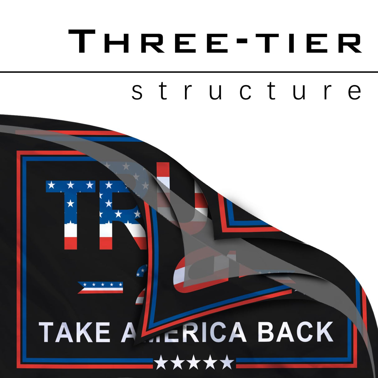 Trump 2024 Flag 4x6 Outdoor Double Sided Made in USA Black Donald Trump Flags Banner Take America Back Flag 100% Nylon with 2 Brass Grommets for Room Wall Outdoor Indoor Car