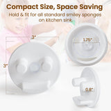 Sponge Holder, Sink Caddy w/Suction Cup Installation, Sponge Organizer for Kitchen/Bathroom Sink, Self Draining, Dishwasher Safe for Holding Sponges(Sponges Not Included), White(1-Pack)