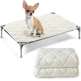 Elevated 2 Pack Soft Plush Dog/Cat Beds Pad, Waterproof with Corner Straps, Machine Washable (Pad Only, Bed not Included)