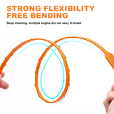 Drain Snake Clog Remover - 4 Pack 20 Inch Flexible Hair Drain Removal Tool for Sink, Shower, Tub & Toilet, Drain Cleaner with Grip Handle - Easy Use Kitchen & Bathroom Drain Opener