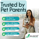 Balanced Breed Dog Probiotics Digestive Health Enzymes Made in USA Vet-Pharmacist Approved Fortiflora Probiotics Dogs Anti Yeast Supplements Constipation Relief Dog Yeast Itchy Skin Itchy Ears Non-GMO