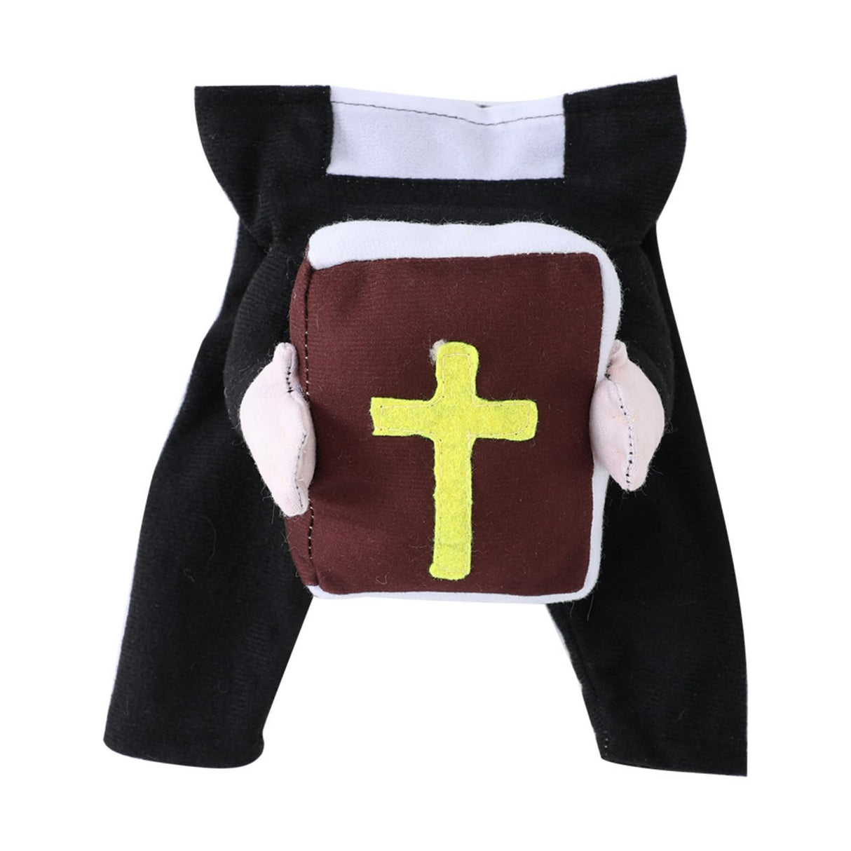 Layheld Cat Costume Dog Clothes Funny Priest with Bible Nun Outfit Stand-Up Design for Pet Cosplay Cute Photoshoot Pet Outfit for Cat Small Dog (Priest with Bible,X-Small)