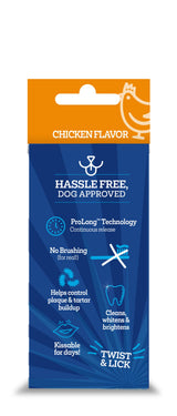 Twist + Lick Dental Gel for Dogs, Cleans Teeth and Freshens Breath for 24 Hours, Chicken Flavor, 2 oz, 30 Day Supply