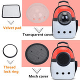 MYKOMI Pet Travel Carrier, Cat Dog Dome Space Capsule Bubble Backpack, Portable Waterproof Breathable Knapsack for Hiking, Traveling (Blue/White)