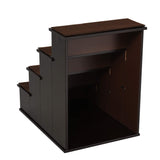 PawHut Pet Stairs, Small Pet Steps with Cushioned Removable Covering for Dogs and Cats Up to 22 lbs, Brown