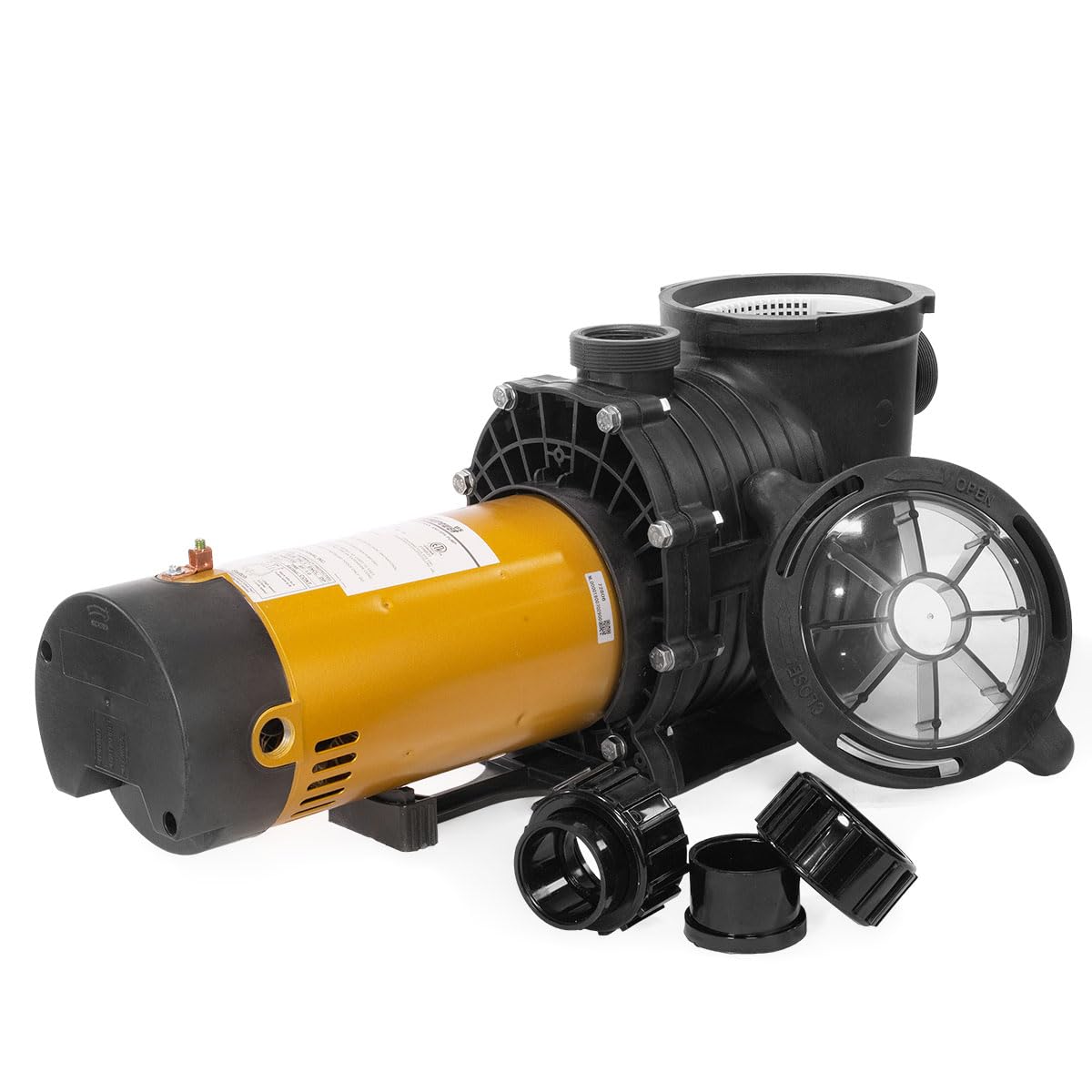 XtremepowerUS In-Ground Swimming Pool Pump Spa 1.75HP Dual Speed High Flow 5,280 GPH 1.5" NPT w/ Slip-On Fitting Included, Filter Basket, 230V