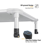 Veehoo Chew Proof Elevated Dog Bed - Cooling Raised Pet Cot - Silver Aluminum Frame and Durable Textilene Mesh Fabric, Unique Designed No-Slip Feet for Indoor or Outdoor Use, Grey, X-Large, CWC2003