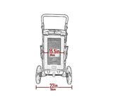 Pet Gear NO-Zip Pet Stroller with Dual Entry, Push Button Zipperless Entry for Single or Multiple Dogs/Cats, Pet Can Easily Walk in/Out, Gel-Filled Tires, Navy, Excursion