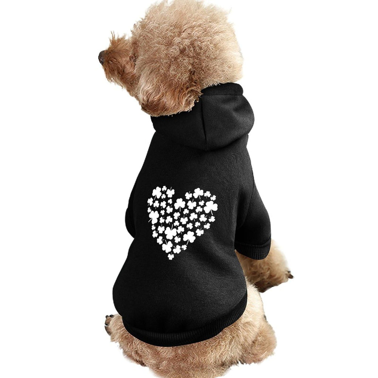 Heart Tee Clovers Dog Apparel Pet with Hat Hoodie Sweatshirt Clothes Supplies for Small Large Pet Puppy Cat Costumes Suit M