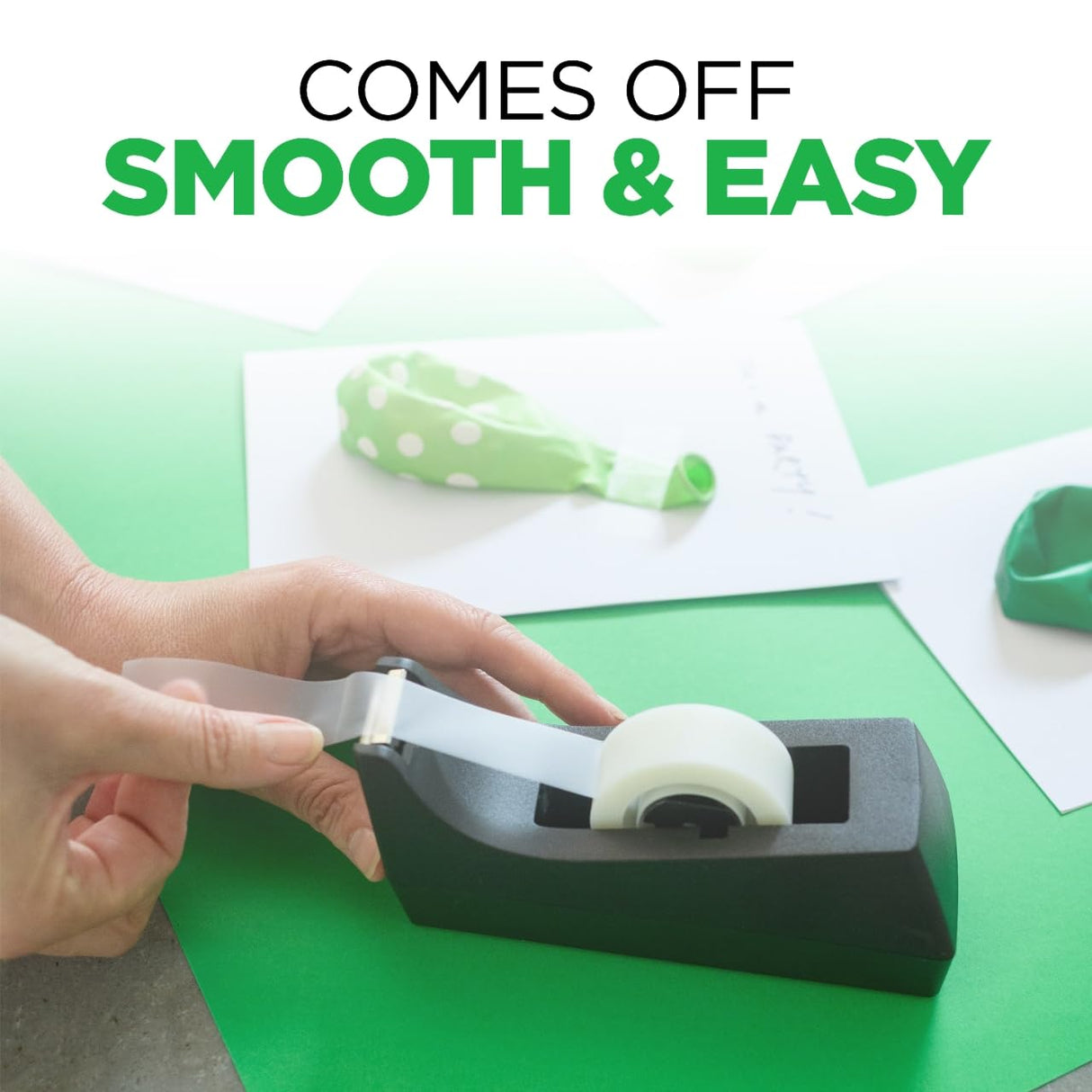 Scotch Desktop Tape Dispenser, Black, 2.7 in. x 2.7 in. x 6.4 in., 1 Tape Dispenser, Polystyrene (PS)