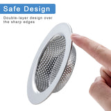 2 Pcs Sink Strainer for Most Kitchen Sink Drain Basket, Upgraded Double-Layer Safe Design Kitchen Sink Strainer (Outer Diameter 4.5 Inch)