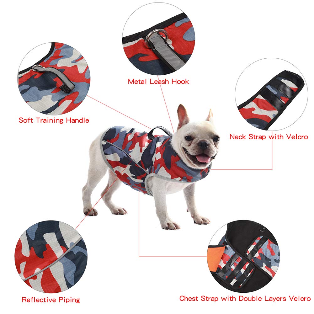 Dog Anxiety Jacket- Keep Calmig Vest Reflective Thunder Coat with D-Ring and Training Handle for Small Medium Large Dogs,Camouflage