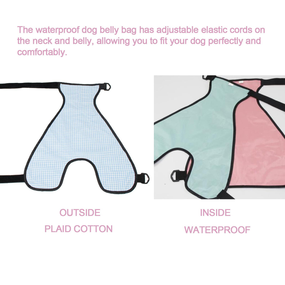 IUOUTG Waterproof Belly Vest for Corgi Anti-Dirty Dog Belly Cover Protector Raincoat for Short Leg Female Male Pet Outdoor Use