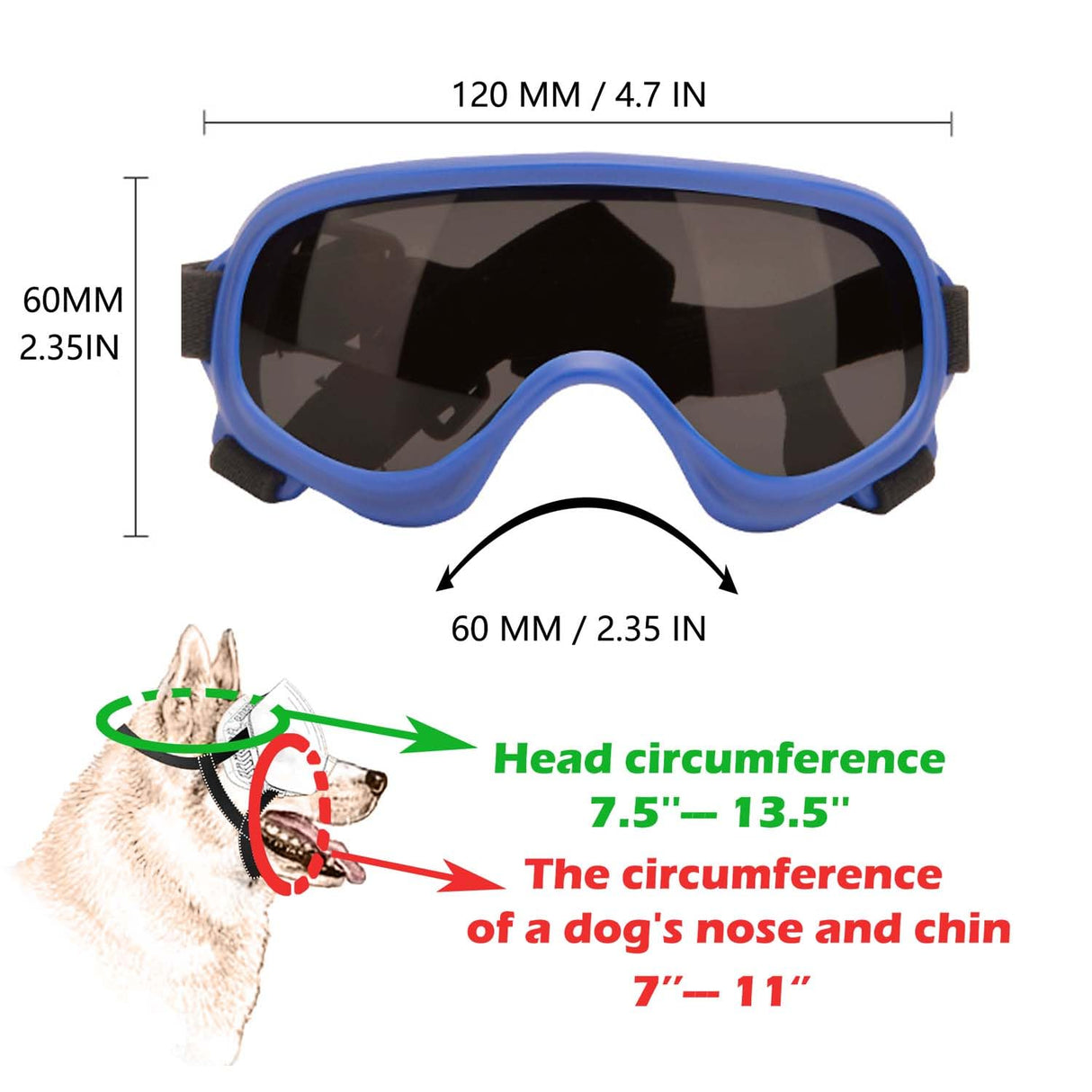 Dog Sunglasses,Doggles Anti-UV Protection, Pet Sunglasses with Adjustable Strap, Suitable for Motorcycle Car Driving Bike Riding Hiking Swimming Wind Dust Fog Dog Eye Protection