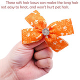 PET SHOW 50Pcs/25Pairs 4" Paw Pattern Big Dog Hair Bows Bulk with Alligator Clips for Medium Large Dogs Puppy Female Bowknot Topknot Girl Boy Pet Grooming Hair Accessories