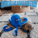 LEGEND SANDY Tough Dog Toys, Stuffed Dog Chew Toys, Large Dog Toys to Keep Them Busy, Interactive Dog Toys, Squeaky Dog Toys, Tug of War Dog Toy, Crinkle Dog Toy (Blue Octopus)