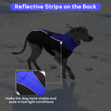 IDOMIK Dog Winter Coat, Reflective Waterproof Dog Jacket for Cold Weather, Warm Pet Coats for Small Medium Large Dogs, High Collar Doggy Fleece Snow Jacket, Winter Vest with Adjustable Buckle,XXL
