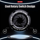 Rotary Push Start Button Cover, Car Engine Push to Start Stop Accessories, Auto Ignition Switch Cover, Cool Motorcycle Car Decor Gift for Christmas New Years Birthday, Black